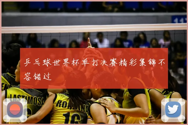 乒乓球世界杯单打决赛精彩集锦不容错过